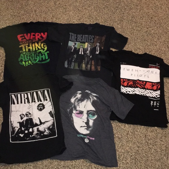 Tops - Band shirts bundle of 5!